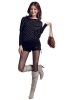 Blancho LZSA026-1 Sexy Black Sheer Small Heart-shaped Stocking