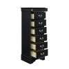 Traditional Design Louis Phillippe Style 1pc Lingerie Chest of 7x Drawers Black Finish Hidden Drawers Wooden Furniture