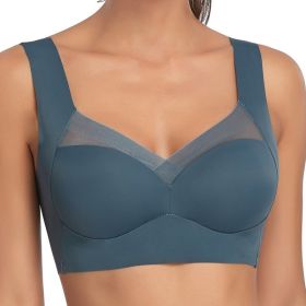 Receiving Breast Bra Without Steel Ring Ladies Vest Underwear (Option: Dark green-2XL-1PC)