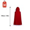 150CM Christmas Santa Cape Adult Child Cosplay Christmas Mantle Red Velvet Hooded Cape Cloak Sexy Costumes Carnival Party Club