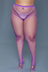 Mini One-piece in Lingerie Hosiery for Women (Color: Purple)