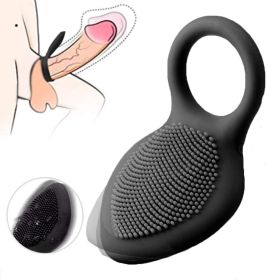 Tornado double ring locking fine ring for Longer Harder Stronger Erection;  Improve Sexual Performance;  Sex Toys for Men Massager Adult Sex Toys for (Color: Black)